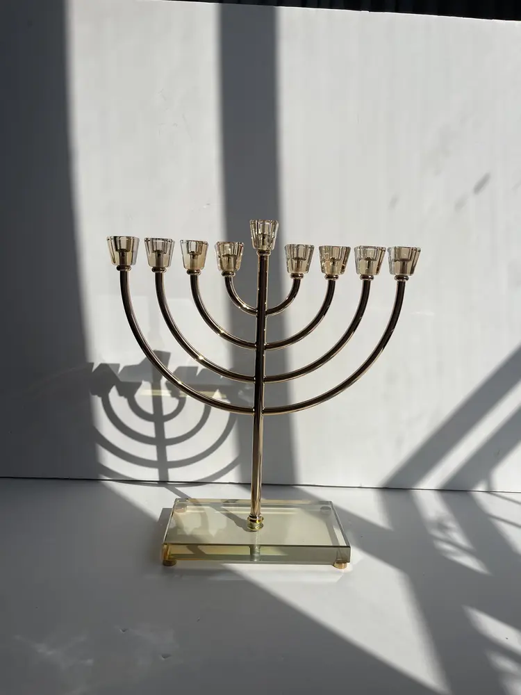 חנוכייה מקריסטל דגם "מנורה"