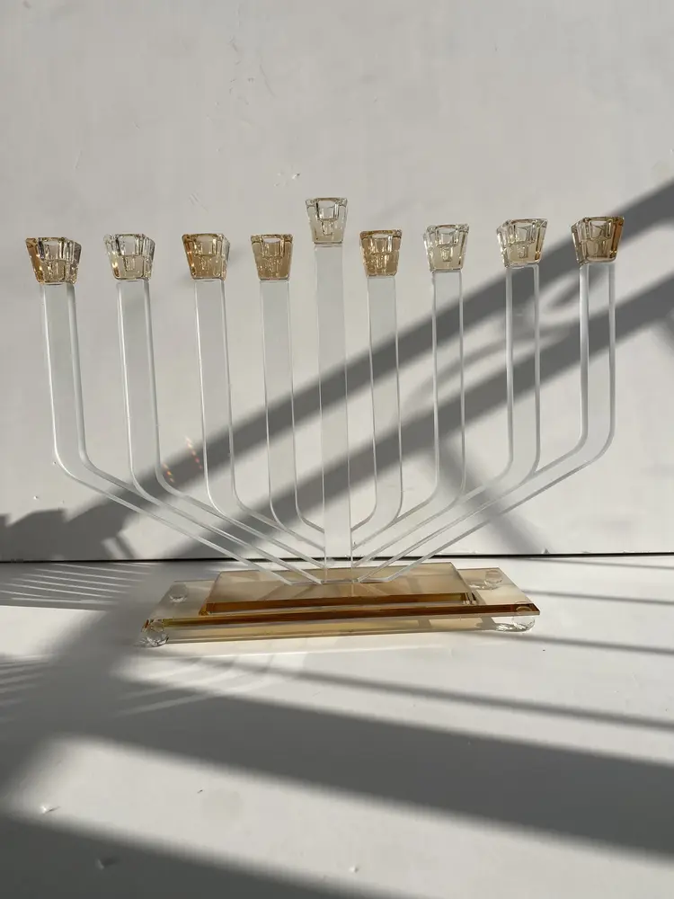 חנוכייה מקריסטל דגם "שלהבת"