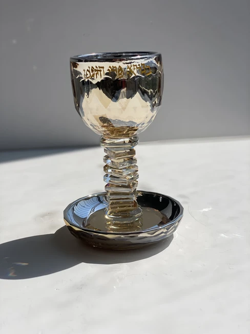 כוס קידוש קריסטל דגם שמפניה