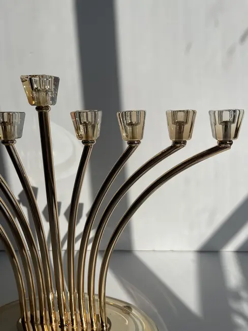 חנוכייה מקריסטל דגם "הודיה"