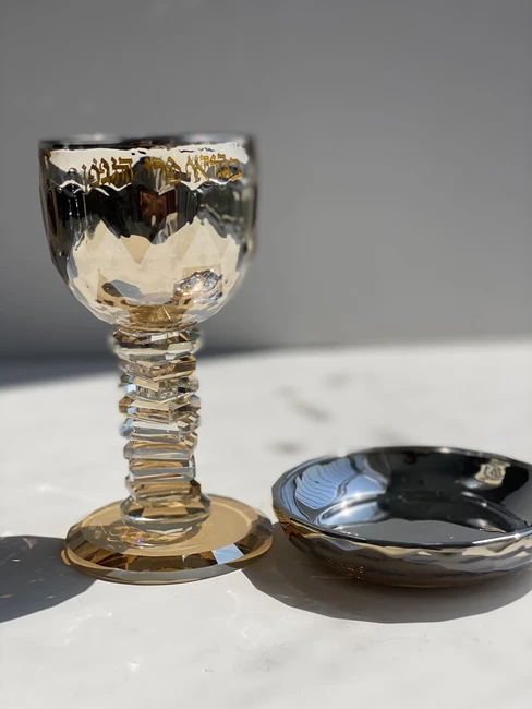 כוס קידוש קריסטל דגם שמפניה