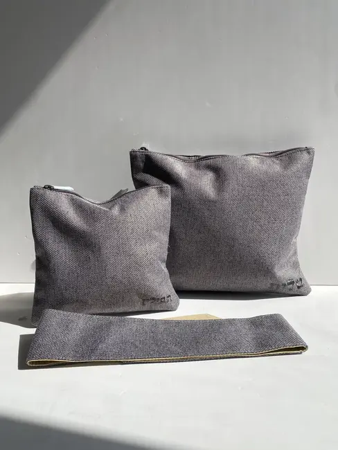 סט כיסויים לטלית תפילין ועטרה תואמת דגם "בן"