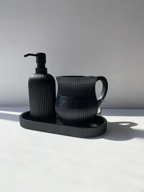 סט סבונייה עם נטלה מפוליריזן מהודר כולל מגש